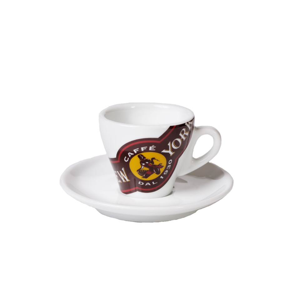 Espressotasse weiß mit Logo "Caffé New York"