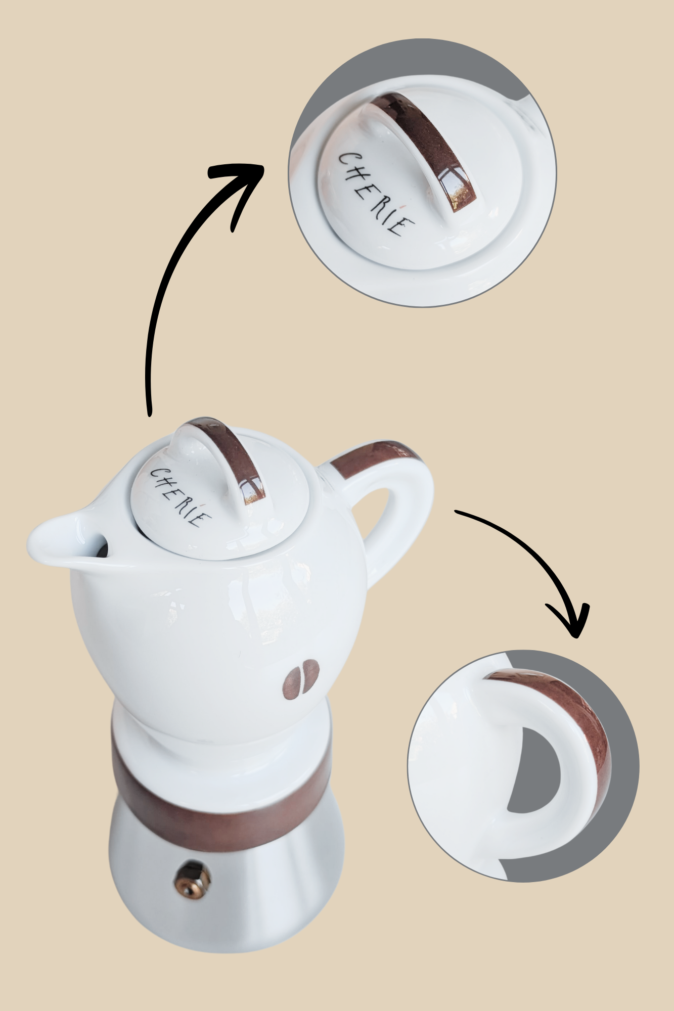 ANCAP CHERIE "CHICCO" 2 Tassen Espressokocher mit 250 g Caffé New York Mokka NY1000